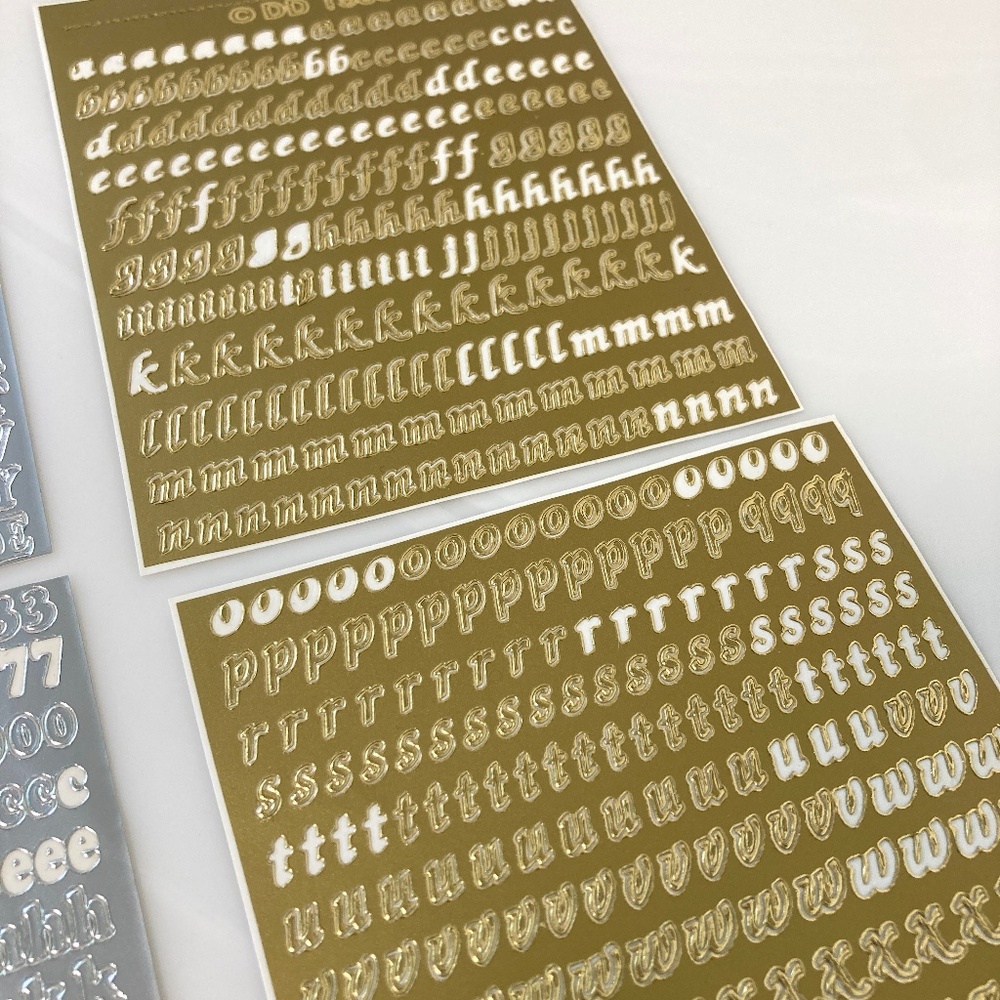 Used Fruitsstore Korean GOLD CURSIVE LETTER SHEET